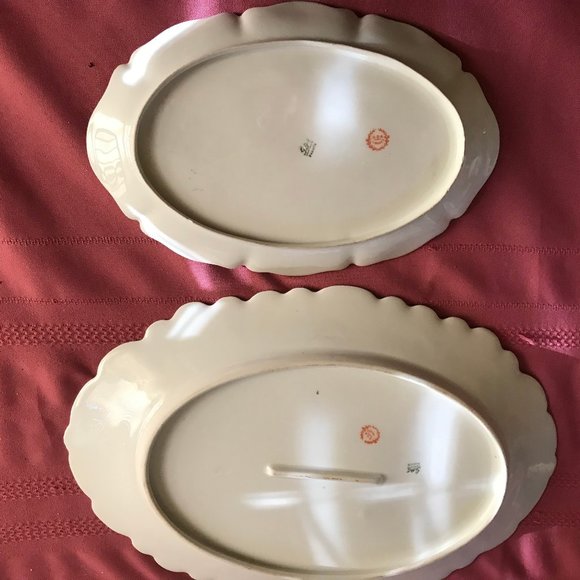 BUndle  2  Antique 100+yrs GDA Limoges France oval   platters - Picture 4 of 4